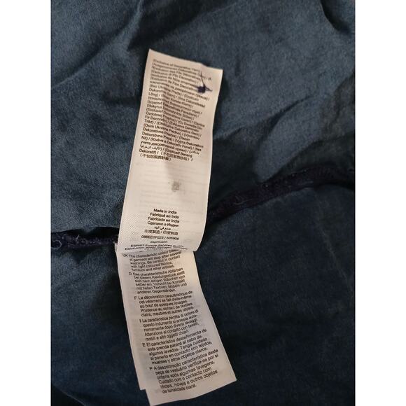 Esprit Embroidered Long Sleeve Denim Tunic Blouse US 14 - Picture 13 of 13